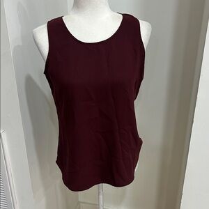 Ann Taylor Deep Burgundy Tank Top